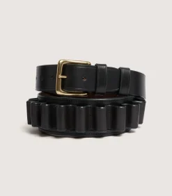 12 Gauge Bridle Leather Cartridge Belt In Dark Brown*Purdey Hot