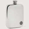 6 Oz Pewter Hip Flask With Sporter Engraving In Steel*Purdey Best