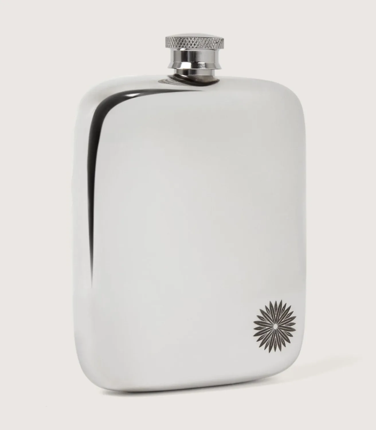 6 Oz Pewter Hip Flask With Sporter Engraving In Steel*Purdey Best