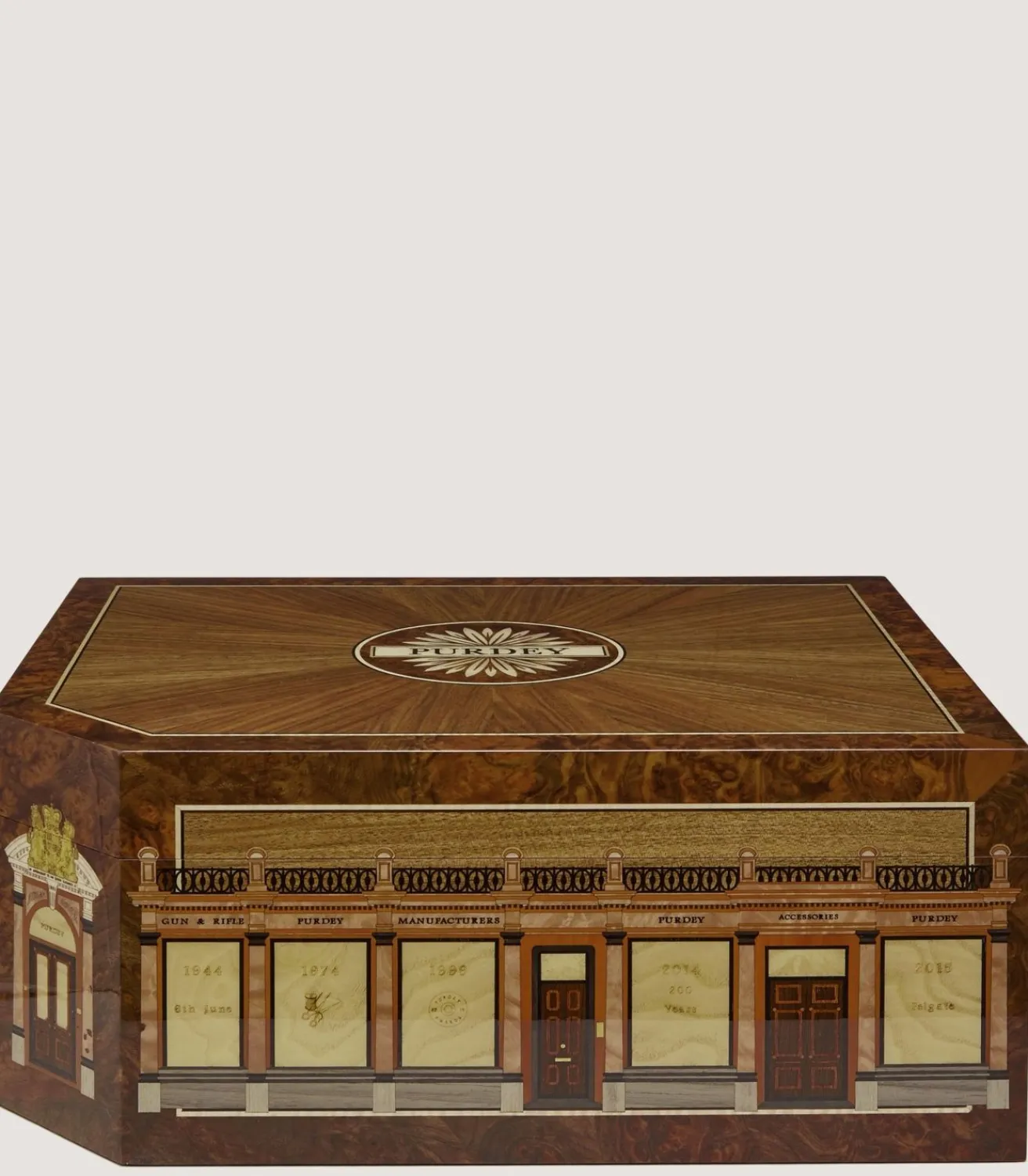 Audley House Marquetry Humidor In Natural*Purdey Store