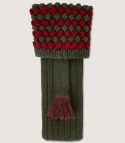 Bobble Top Socks With Garters In Loden Green*Purdey Flash Sale