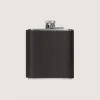 Grainy Leather Hip Flask In Dark Brown*Purdey Clearance