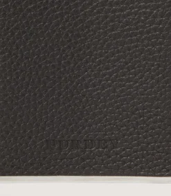 Grainy Leather Hip Flask In Dark Brown*Purdey Clearance