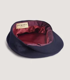 Litton Short Peak Loden Cap In Navy*Purdey Cheap