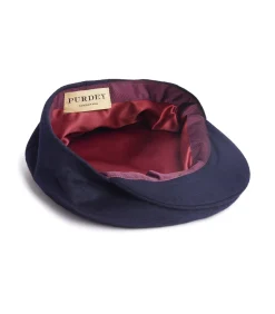 Litton Short Peak Loden Cap In Navy*Purdey Cheap