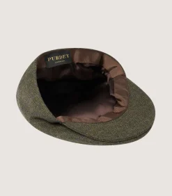 Litton Short Peak Tweed Cap In Strathbeg*Purdey Shop