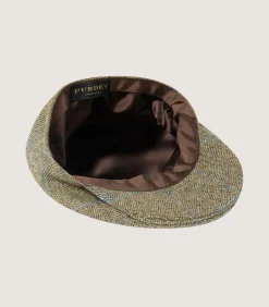 Litton Short Peak Tweed Cap In Macaterick*Purdey Best