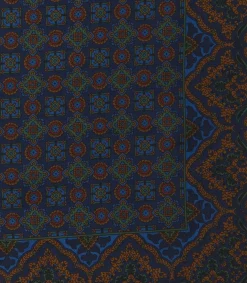 Madder Pocket Square In Navy*Purdey Cheap
