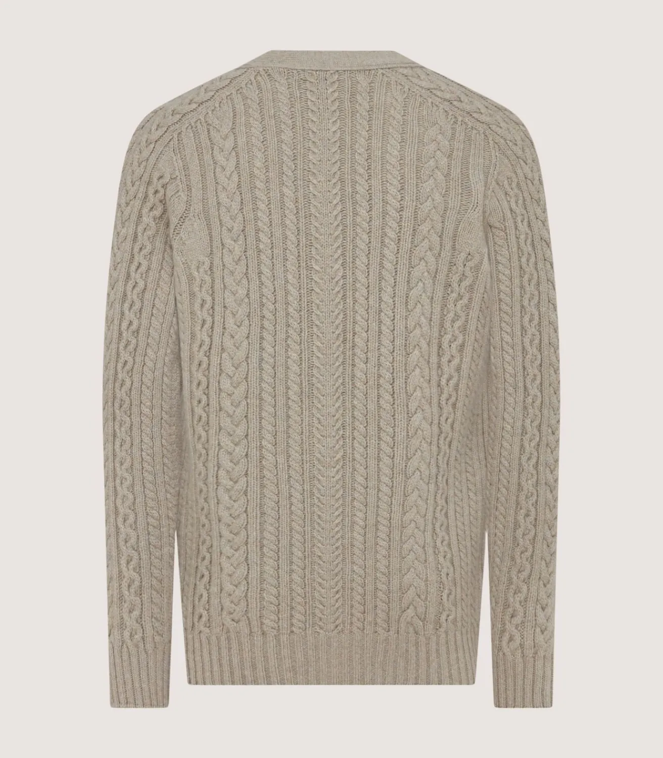 Men'S Cashmere Cable And Rib V Neck Cardigan In Drab*Purdey Online