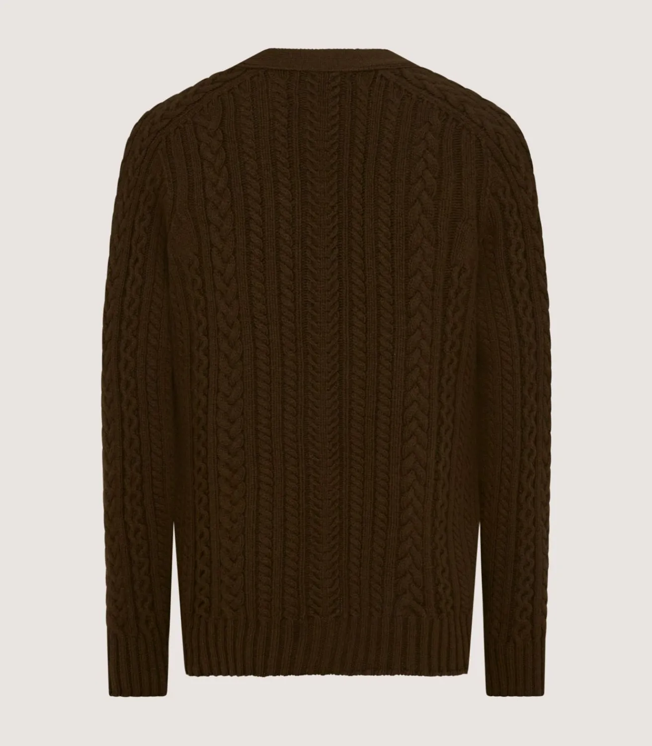 Men'S Cashmere Cable And Rib V Neck Cardigan In Military*Purdey Discount