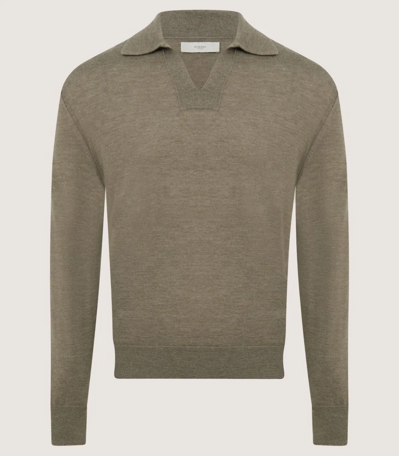 Men'S Cashmere Duke Polo In Taupe*Purdey Shop