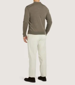 Men'S Cashmere Duke Polo In Taupe*Purdey Shop