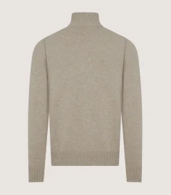 Men'S Cashmere Quarter Zip Sweater*Purdey Clearance