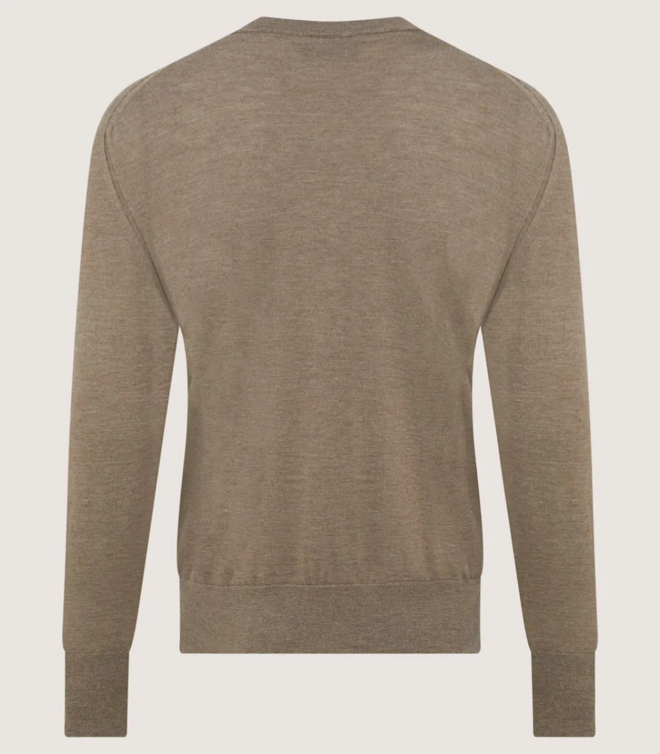 Men'S Cashmere Seamless Crew Neck In Taupe*Purdey Clearance