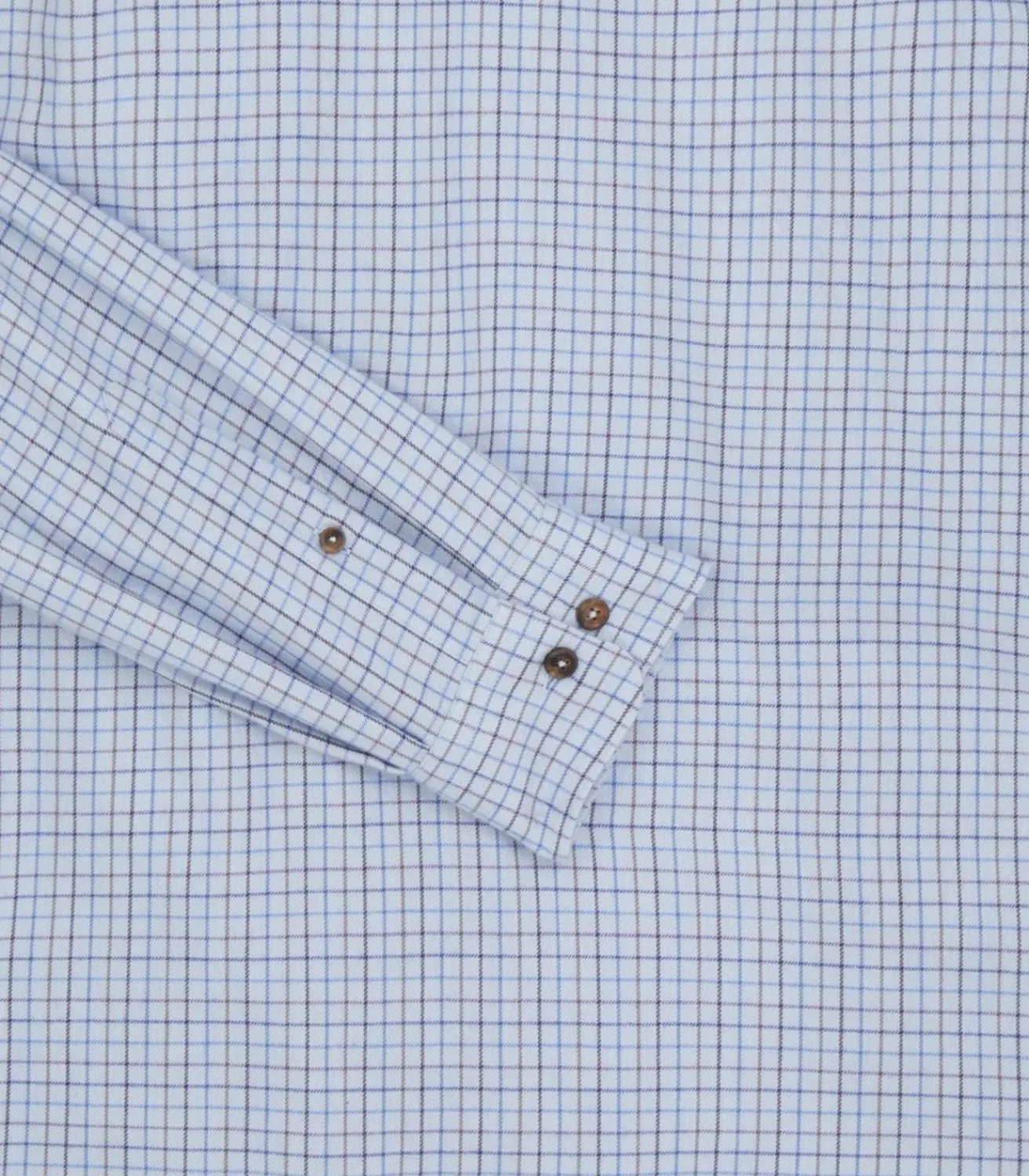 Men'S Cotton Cashmere Sporting Shirt In Loch Blue*Purdey Best Sale