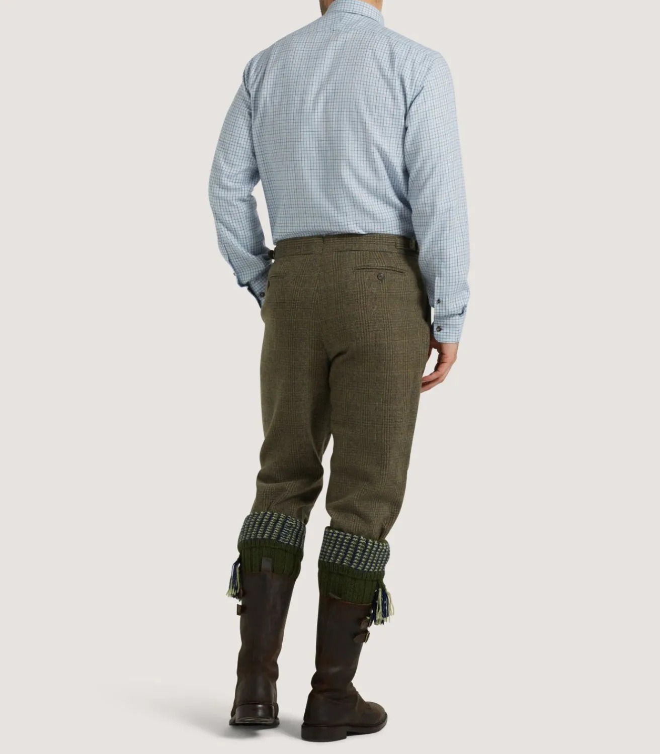 Men'S Cotton Cashmere Sporting Shirt In Loch Blue*Purdey Best Sale