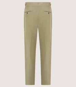 Men'S Cotton Corduroy Side Buckle Trouser In Pale Stone*Purdey Clearance