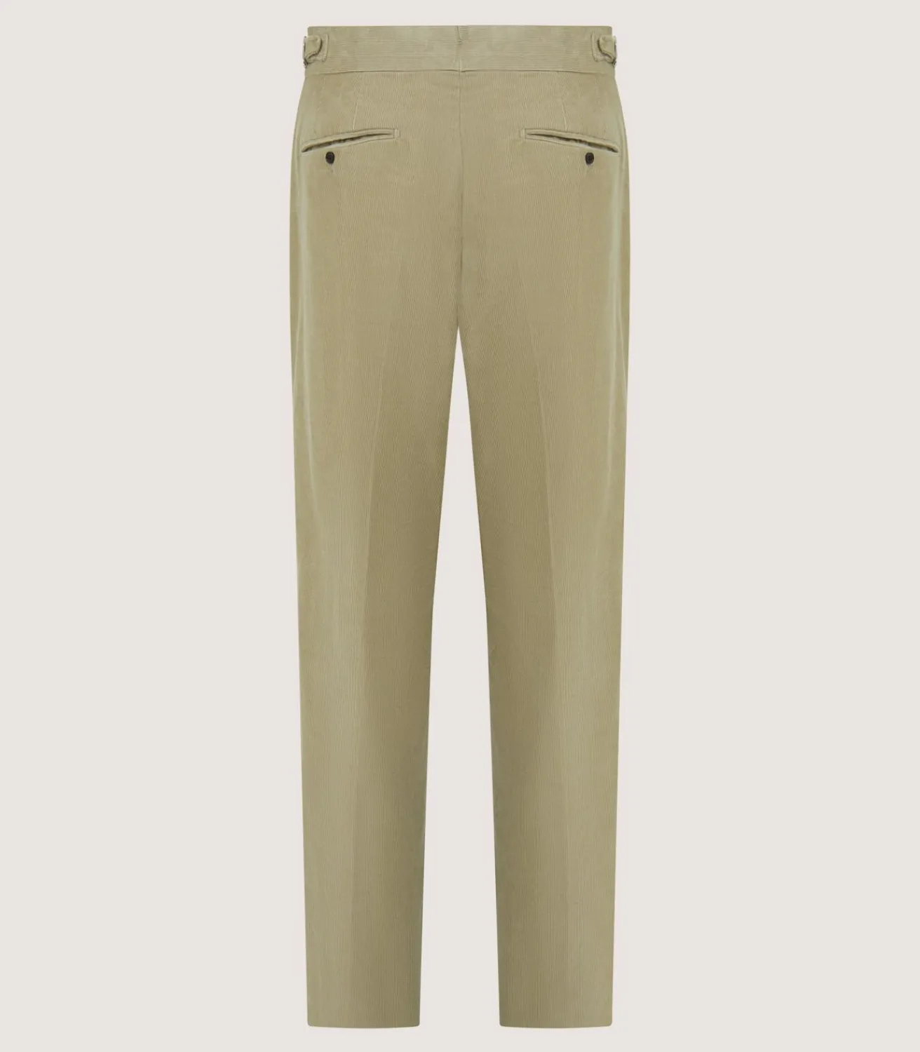 Men'S Cotton Corduroy Side Buckle Trouser In Pale Stone*Purdey Clearance