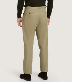 Men'S Cotton Corduroy Side Buckle Trouser In Pale Stone*Purdey Clearance