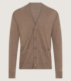 Men'S Extra Fine Worsted Cashmere Seamless Cardigan*Purdey Clearance