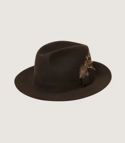 Men'S Fedora With Feather*Purdey Hot