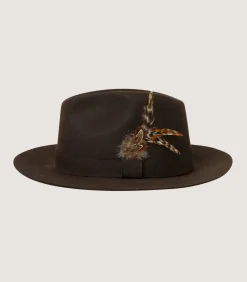 Men'S Fedora With Feather*Purdey Hot