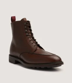 Men'S Grain Leather Ankle Boot In Dark Brown*Purdey Clearance