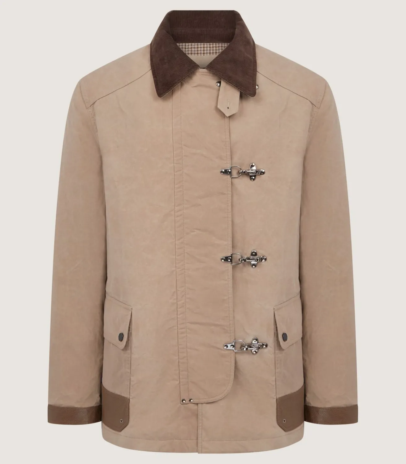 Men'S Khaki Latch Coat*Purdey Shop