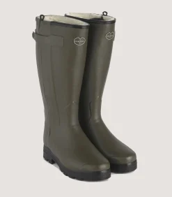 Men'S Le Chameau Chasseur Wool Lined Boot In Dark Green*Purdey Fashion