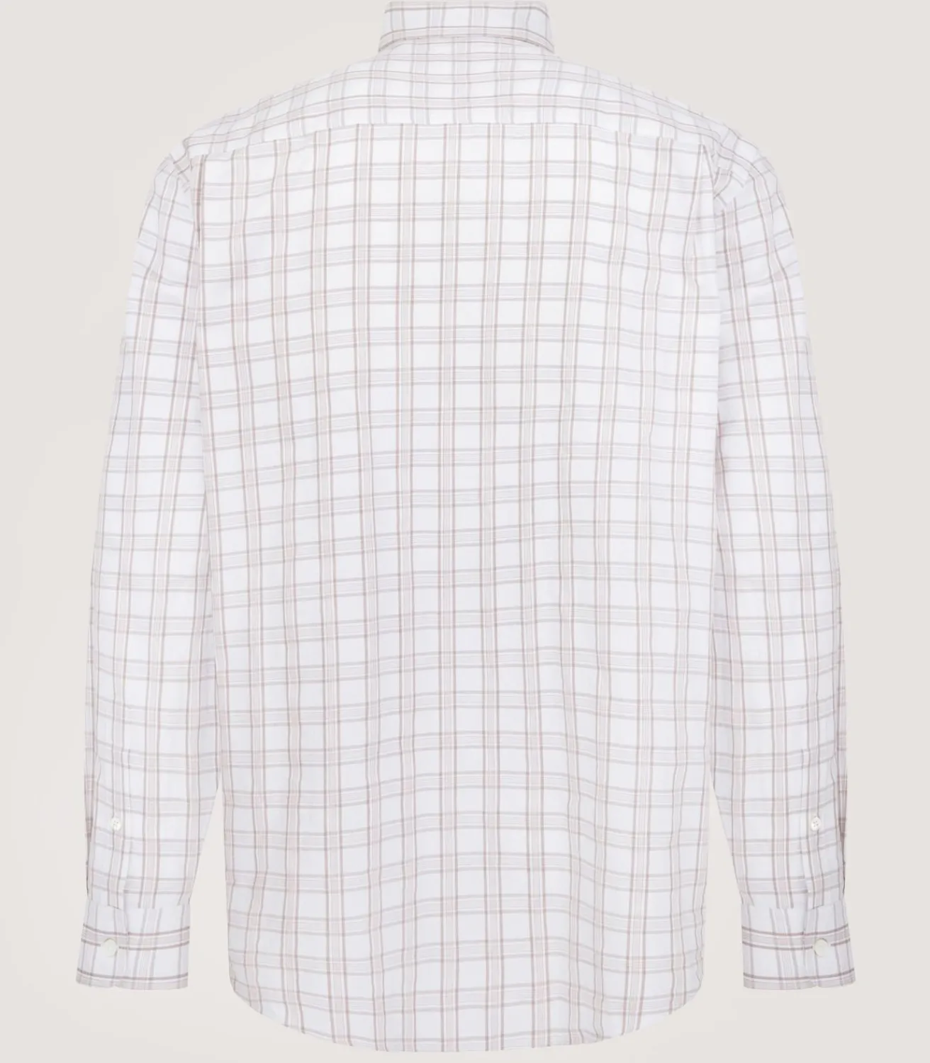 Men'S Light Cotton Check Button Down Shirt In Taupe*Purdey Best
