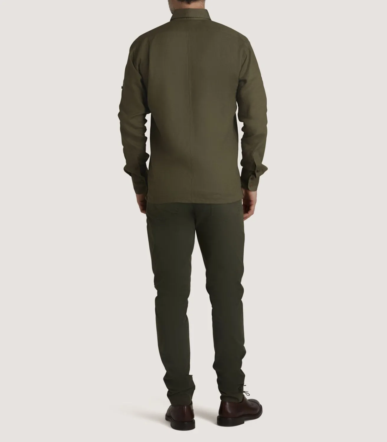 Men'S Linen Selous Safari Shirt In Forest Green*Purdey Cheap