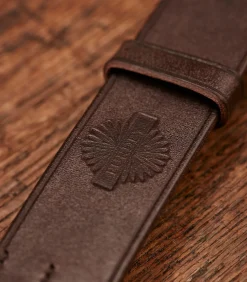 Men'S Oak Bark Tanned Leather Belt In Havana*Purdey Hot