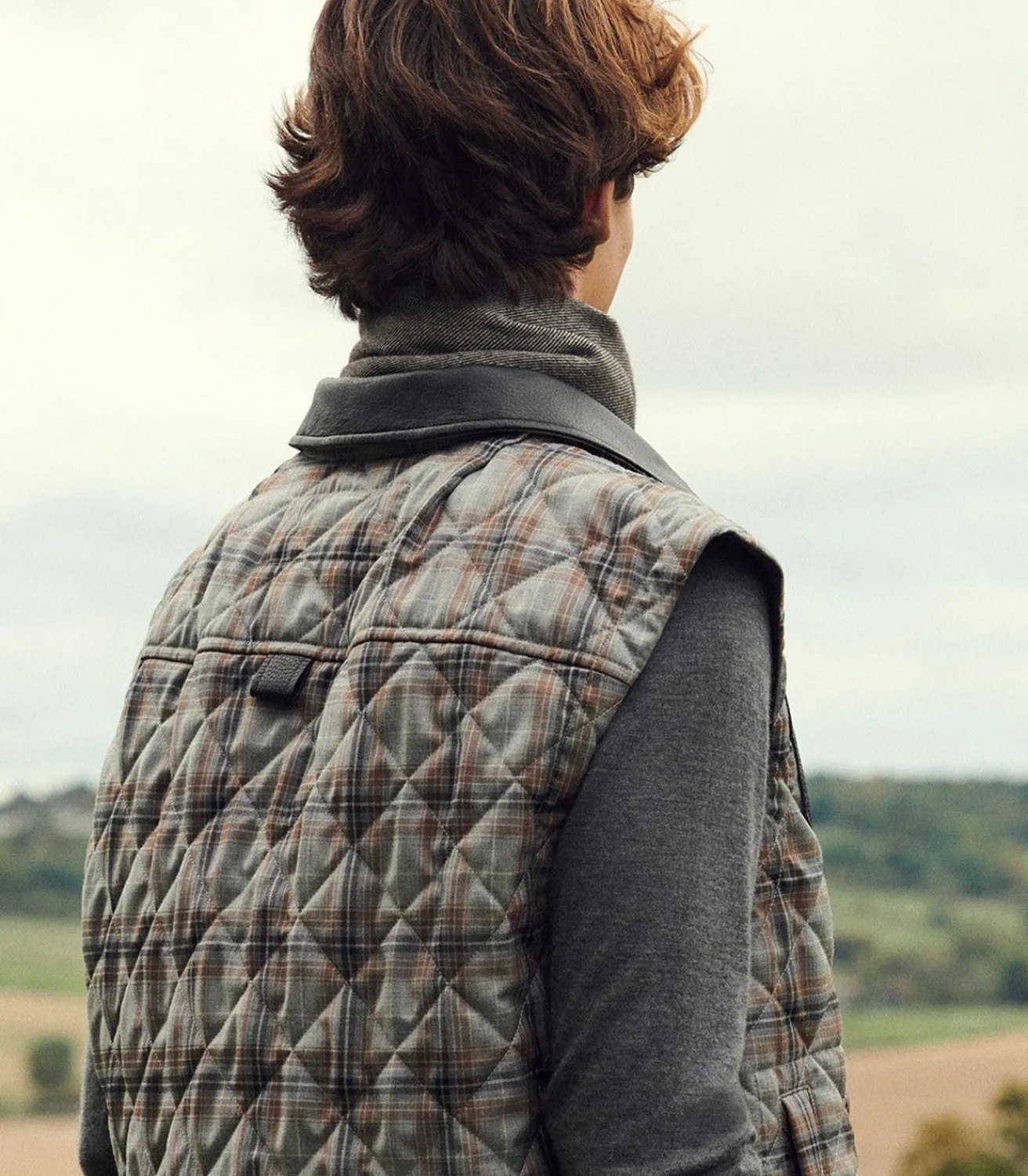 Men'S Padded Barn Gilet In Flannel Grey*Purdey Online