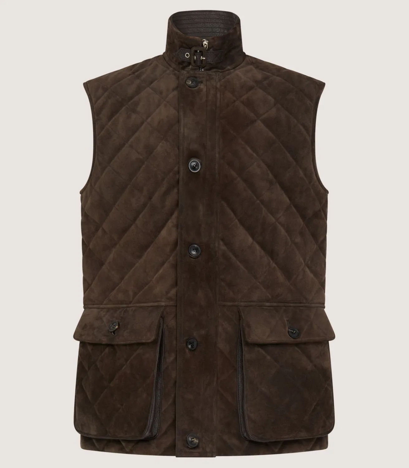 Men'S Suede Padded Gilet In Walnut*Purdey Flash Sale