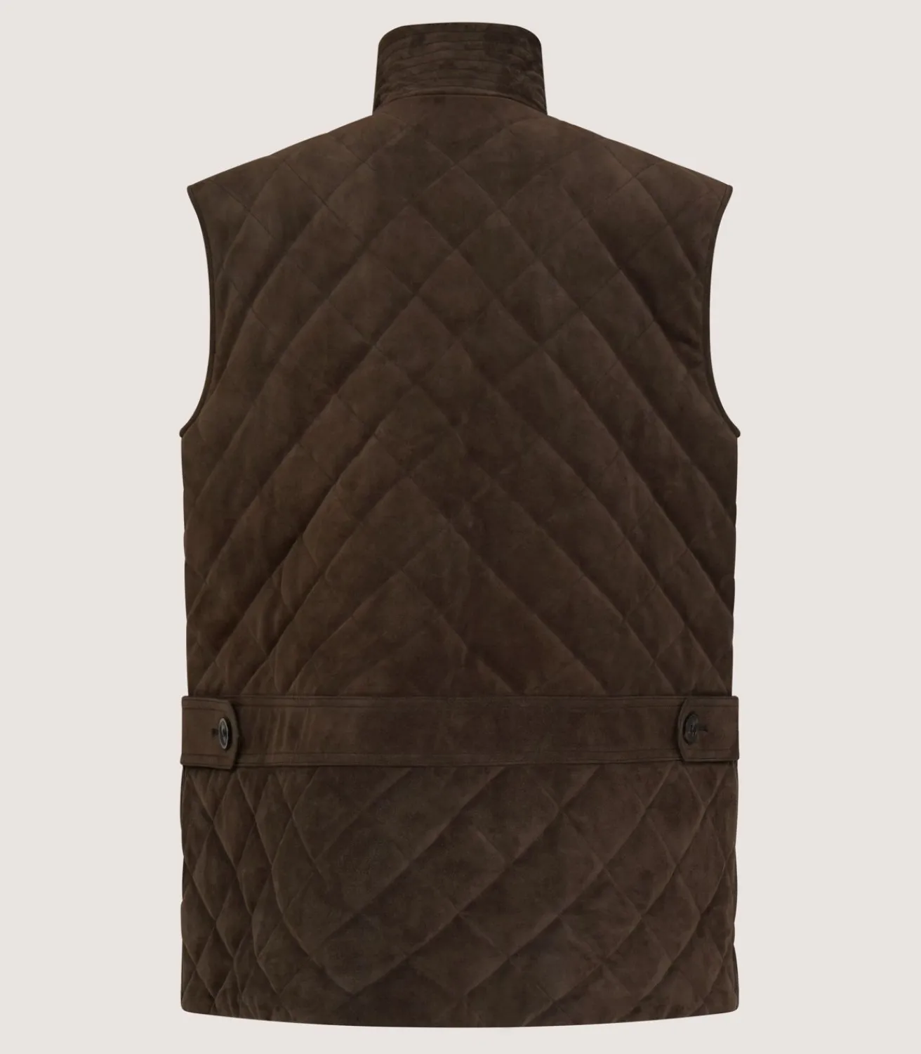Men'S Suede Padded Gilet In Walnut*Purdey Flash Sale