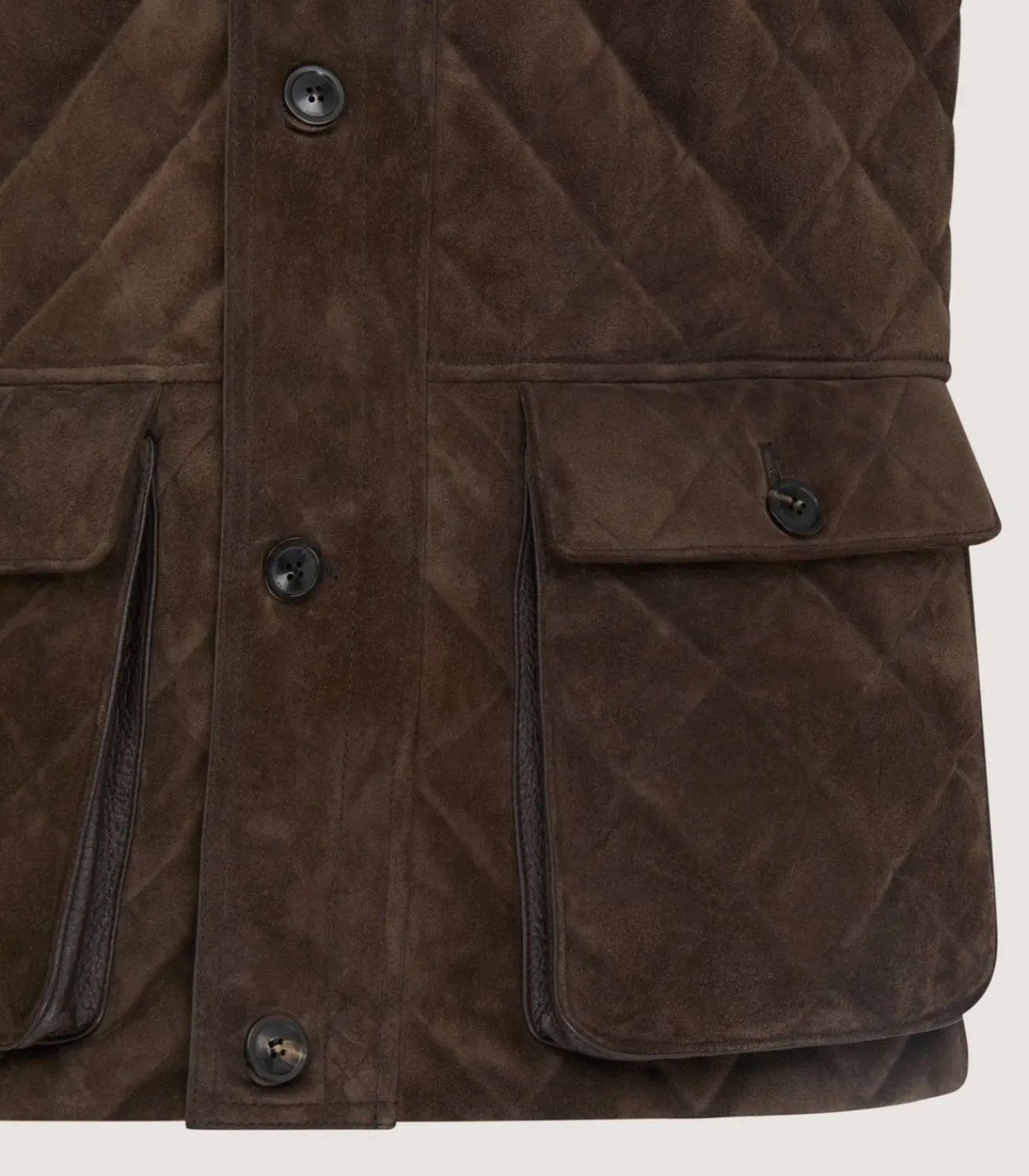 Men'S Suede Padded Gilet In Walnut*Purdey Flash Sale