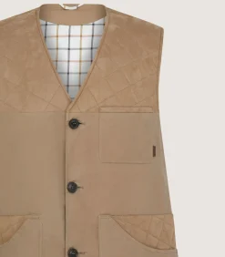 Men'S Summer Dry Wax Sporting Vest In Taupe*Purdey Shop