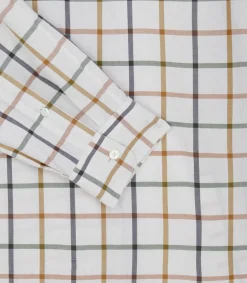 Men'S Summer Sporting Windowpane Pocket Shirt In Green*Purdey Outlet