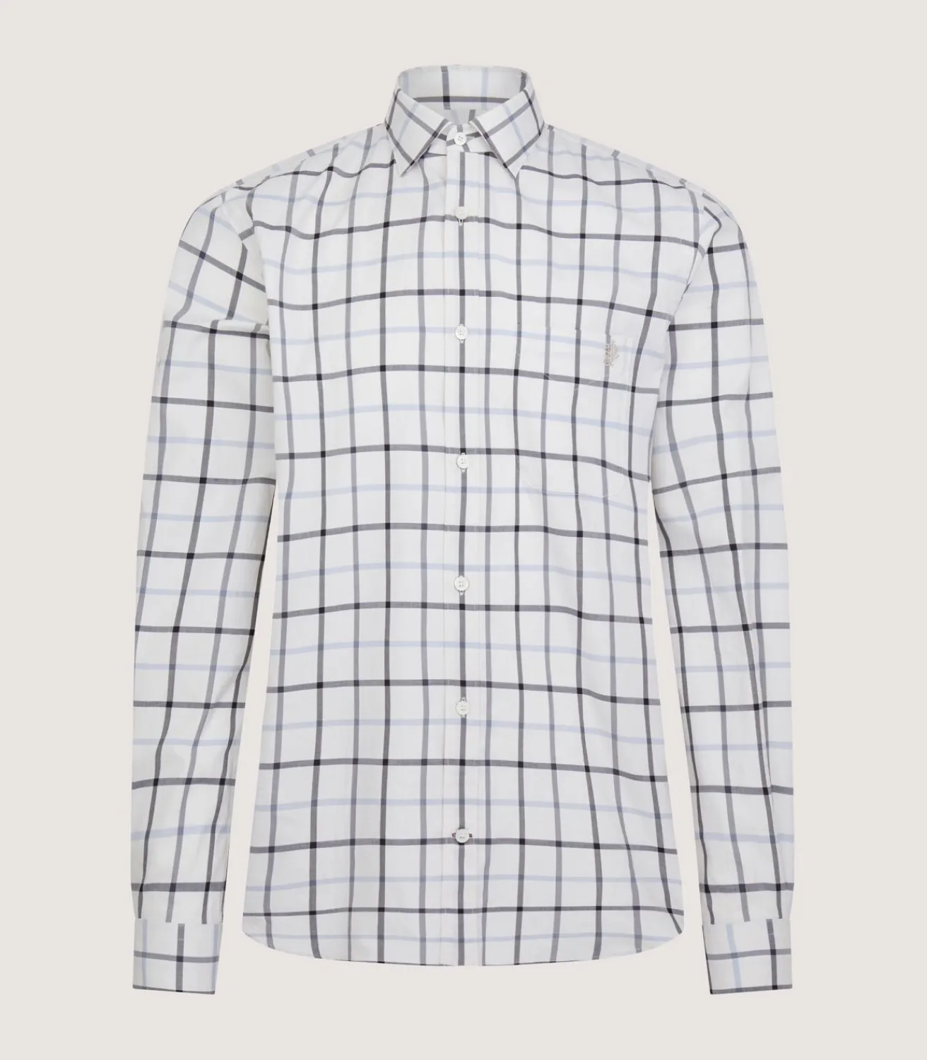 Men'S Summer Sporting Windowpane Pocket Shirt In Blue*Purdey Store