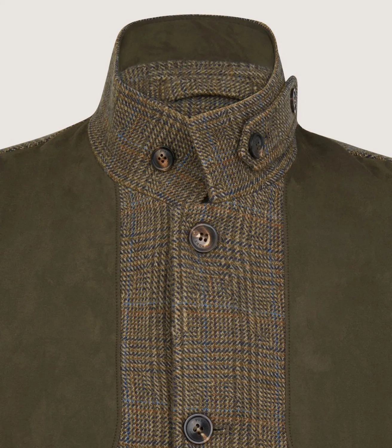 Men'S Tweed High Collar Sporting Vest In Morlich*Purdey Best