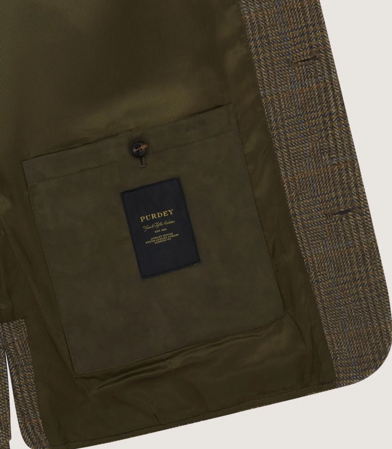 Men'S Tweed High Collar Sporting Vest In Morlich*Purdey Best
