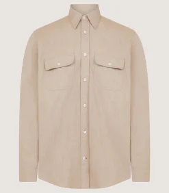 Men'S Wide Herringbone Double Pocket Shirt*Purdey Shop