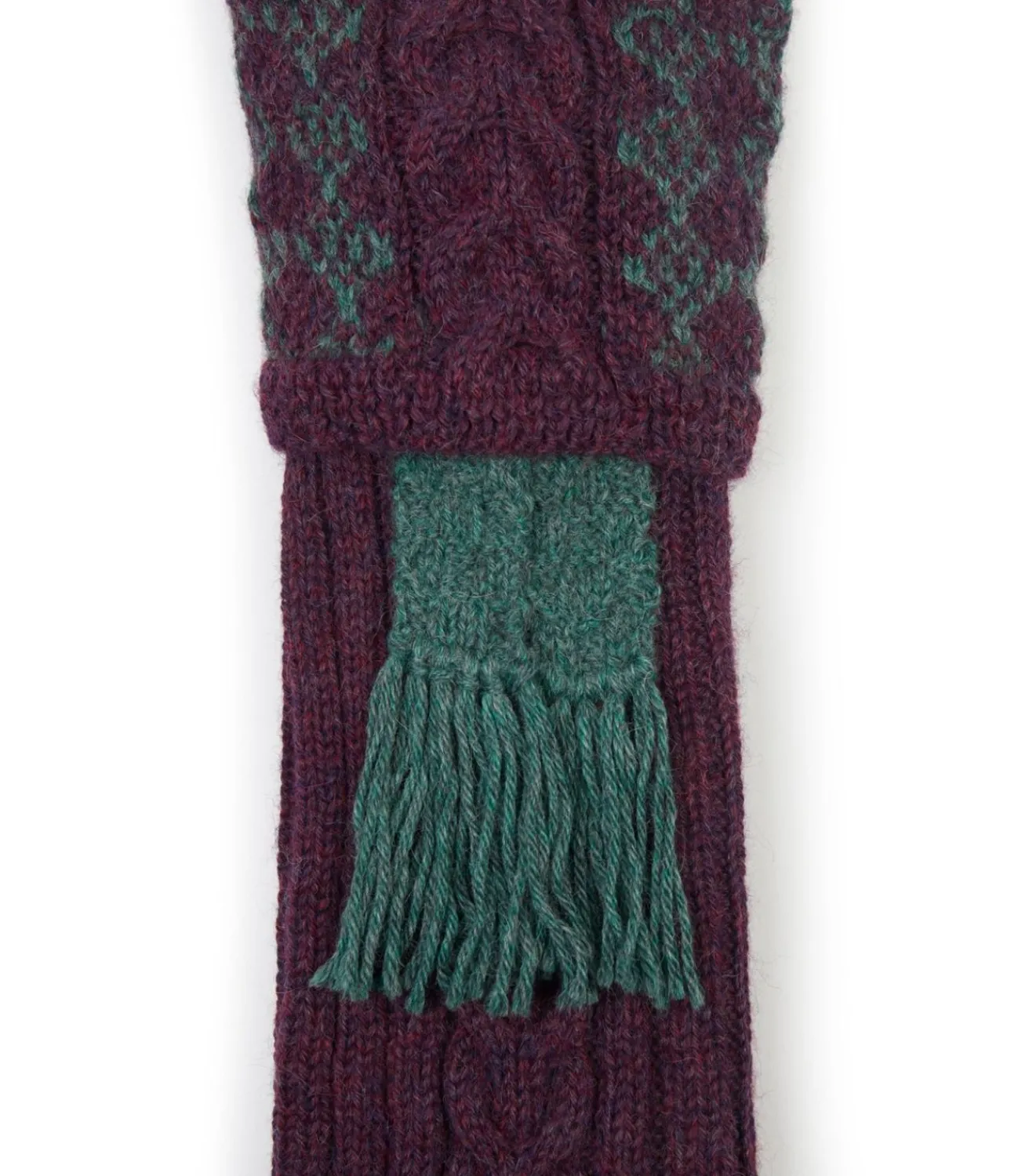Penberth Chequered Alpaca Field Sock In Purple Heather*Purdey Best Sale
