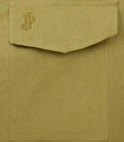 Women'S Belted Linen Shirt Dress In Ochre*Purdey Hot