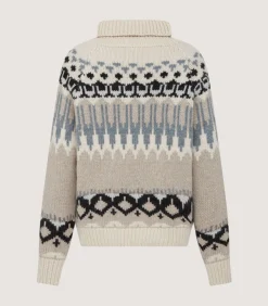 Women'S Cashmere Fairisle Falcon Crew Neck Sweater In Kestral*Purdey Discount