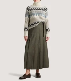 Women'S Cashmere Fairisle Falcon Crew Neck Sweater In Kestral*Purdey Discount