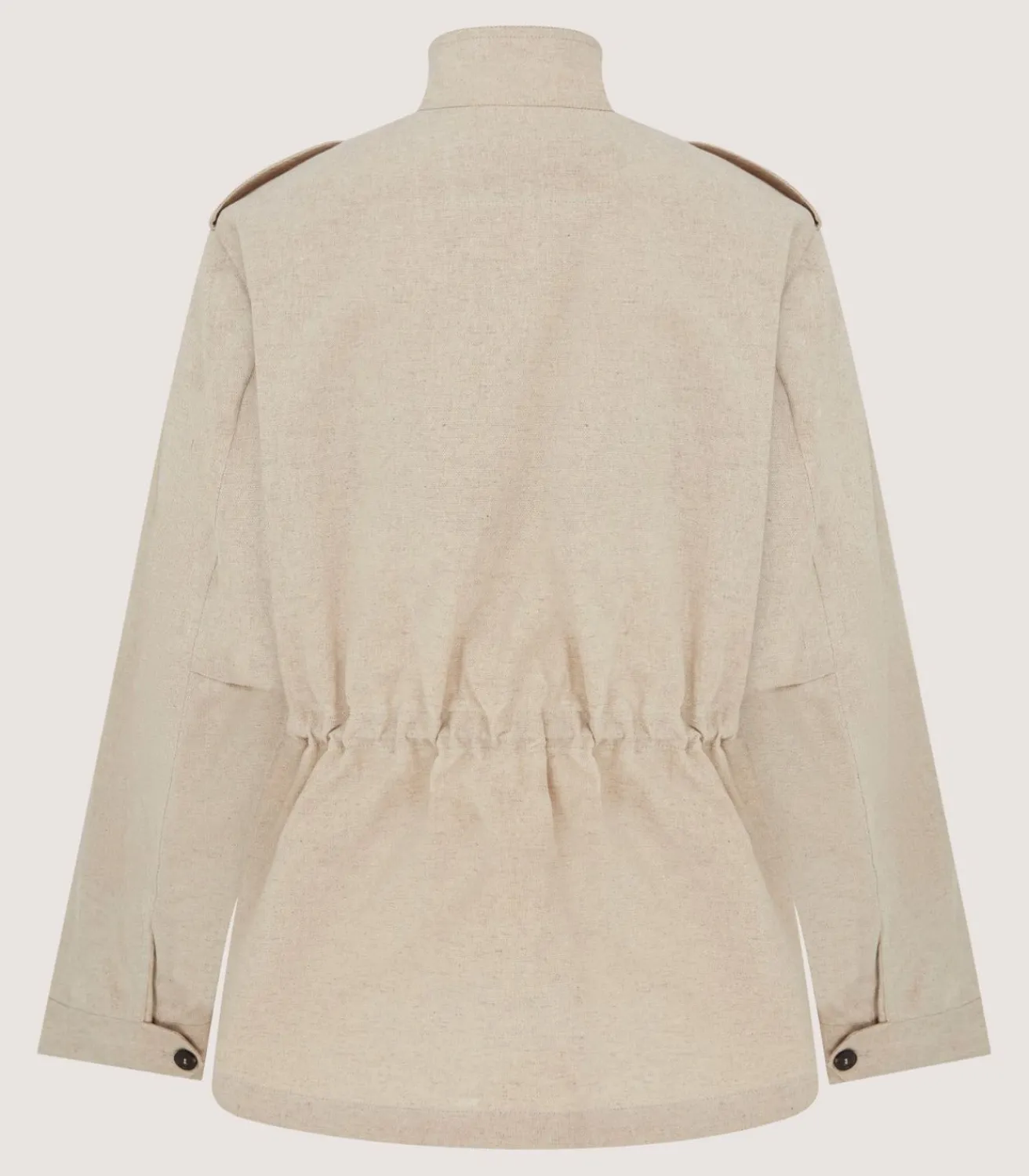 Women'S Cotton Linen Field Jacket In Pale Stone*Purdey Clearance