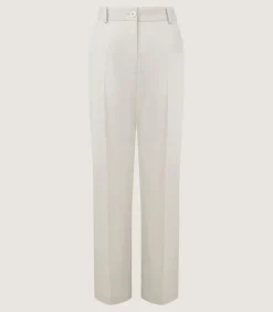 Women'S Cotton Wool Flat Front Trouser In Pale Stone*Purdey Cheap