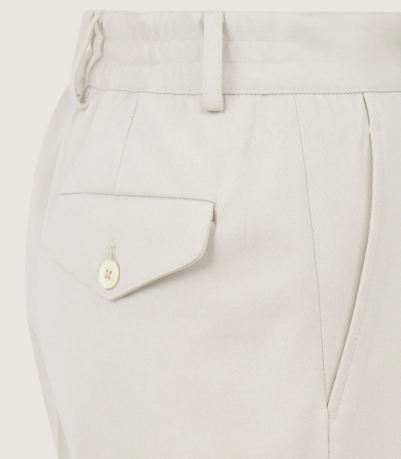 Women'S Cotton Wool Flat Front Trouser In Pale Stone*Purdey Cheap