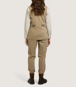 Women'S High Collar Dry Wax Summer Sporting Vest In Taupe*Purdey Store